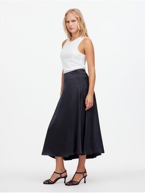 Madewell Satin Circle Slip Skirt